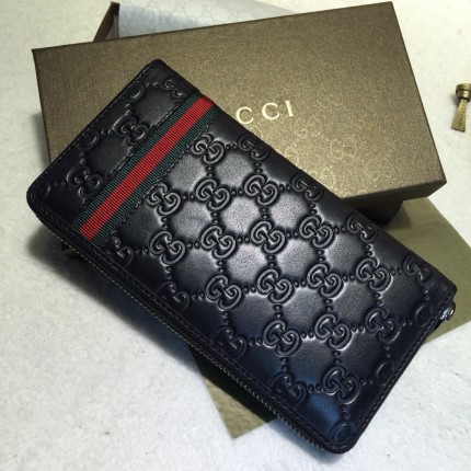 Gucci zip around wallet 308009 black