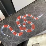 Gucci Snake print leather zip around wallet 451273