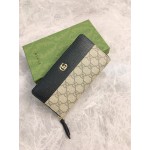 GG Marmont zip around wallet black-beige 456117