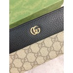 GG Marmont zip around wallet black-beige 456117