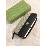 GG Marmont zip around wallet black-beige 456117