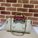 GUCCI DIANA SMALL SHOULDER BAG 735153 WHITE