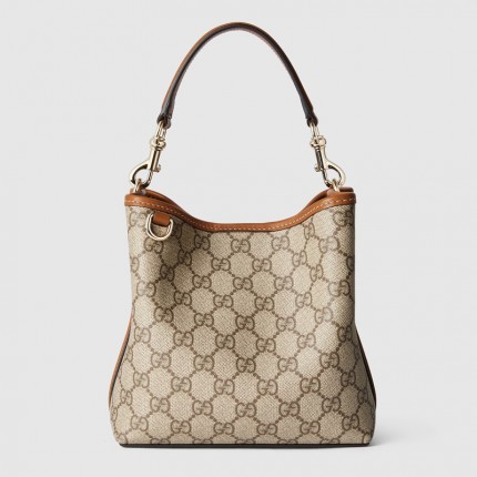 GUCCI GG Emblem mini bucket bag 815118 beige brown