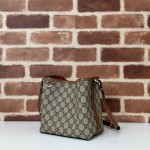 GUCCI GG Emblem mini bucket bag 815118 beige brown