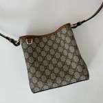 GUCCI GG Emblem mini bucket bag 815118 beige brown