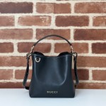 GUCCI GG Emblem mini bucket bag 815118 black