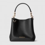 GUCCI GG Emblem mini bucket bag 815118 black