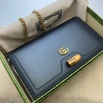 GUCCI DIANA MINI BAG WITH BAMBOO 696817 BLACK