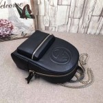 Gucci Soho Leather Chain Backpack black 431570