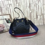 Gucci GG Marmont quilted leather bucket bag black 476674