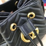 Gucci GG Marmont quilted leather bucket bag black 476674