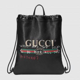 Gucci Coco Capitán logo backpack black 494053