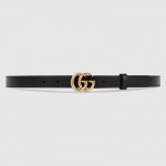 Gucci Leather belt with Double G buckle 409417