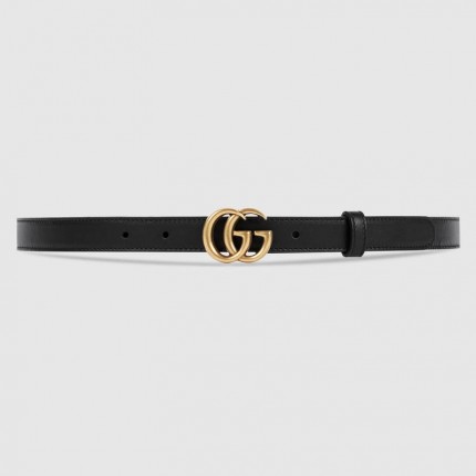 Gucci Leather belt with Double G buckle 409417