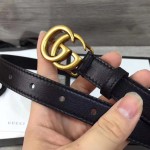 Gucci Leather belt with Double G buckle 409417