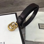 Gucci Leather belt with Double G buckle 409417