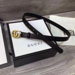 Gucci Leather belt with Double G buckle 409417