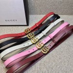 Gucci Leather belt with Double G buckle 409417