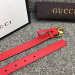 Gucci Leather belt with metal flower 431438