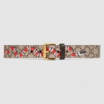 Gucci GG Supreme belt with Kingsnake print 434520