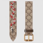 Gucci GG Supreme belt with Kingsnake print 434520