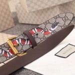 Gucci GG Supreme belt with Kingsnake print 434520