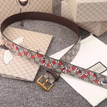 Gucci GG Supreme belt with Kingsnake print 434520