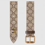 Gucci Tiger print GG Supreme belt 434520