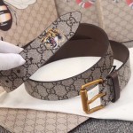 Gucci Tiger print GG Supreme belt 434520