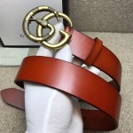 Gucci Leather belt with Double G buckle with snake cuir 458949