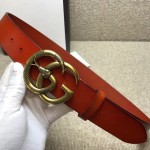 Gucci Leather belt with Double G buckle with snake cuir 458949