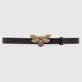 Gucci Queen Margaret leather belt black 476452