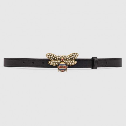 Gucci Queen Margaret leather belt black 476452