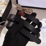 Gucci Queen Margaret leather belt black 476452