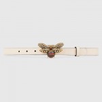 Gucci Queen Margaret leather belt white 476452