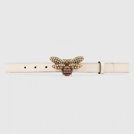 Gucci Queen Margaret leather belt white 476452