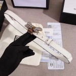 Gucci Queen Margaret leather belt white 476452