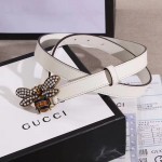 Gucci Queen Margaret leather belt white 476452