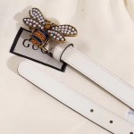 Gucci Queen Margaret leather belt white 476452