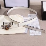 Gucci Queen Margaret leather belt white 476452