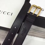 Gucci Leather belt with Horsebit black 488939