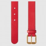 Gucci Leather belt with Horsebit red 488939