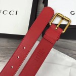 Gucci Leather belt with Horsebit red 488939