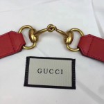 Gucci Leather belt with Horsebit red 488939