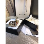 Gucci Leather belt with crystal Double G buckle 513183