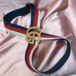 Gucci Web elastic belt with torchon Double G buckle 524101