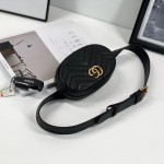 Gucci GG Marmont matelassé leather belt bag black 476434