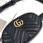 Gucci GG Marmont matelassé leather belt bag black 476434