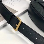 Gucci GG Marmont matelassé leather belt bag black 476434