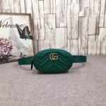 Gucci GG Marmont matelassé leather belt bag green 476434